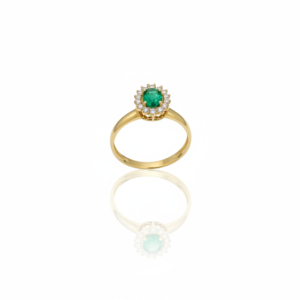 Anel de Formatura Aurora Vert em Ouro 18K