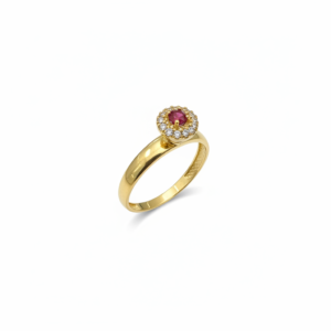 Anel de Formatura Rubi Celestine em Ouro 18K