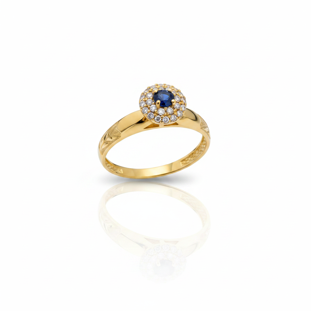 Anel de Formatura Safira Lumière em Ouro 18K