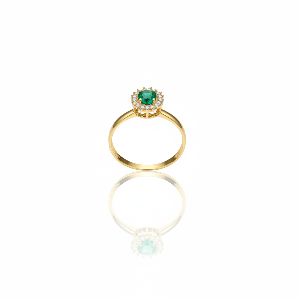 Anel de Formatura Aurora Vert em Ouro 18K - Imagem 2