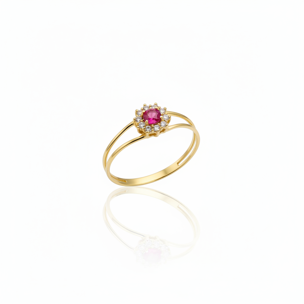 Anel de Formatura Rubi Essence em Ouro 18K - Imagem 2