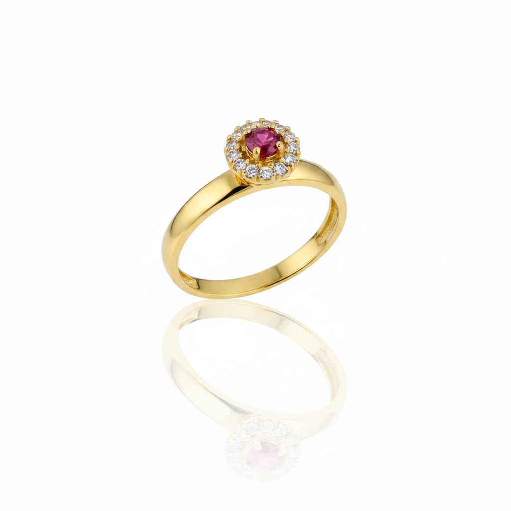 Anel de Formatura Rubi Celestine em Ouro 18K - Imagem 2
