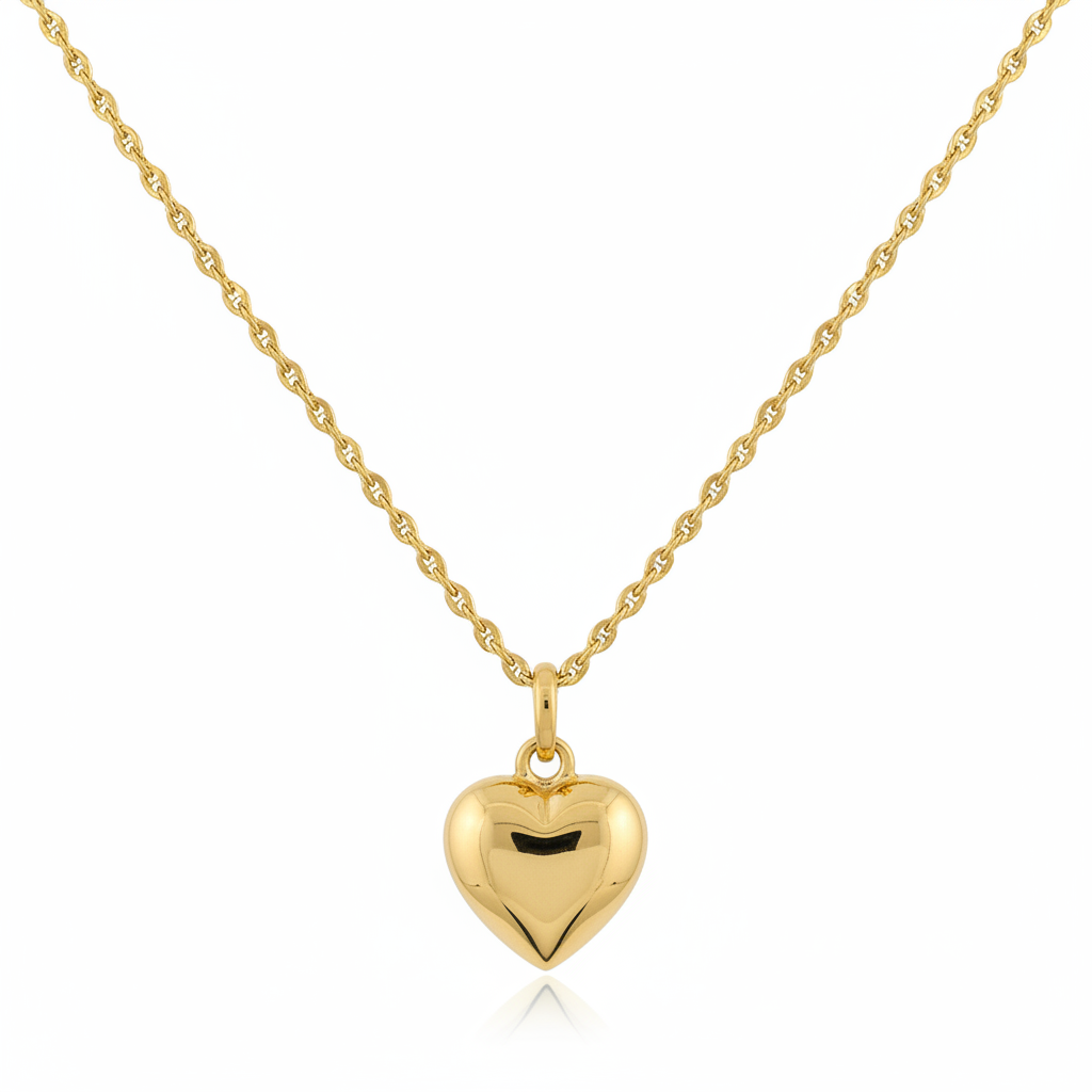 Colar Coração Entrelaçado em Ouro 18K