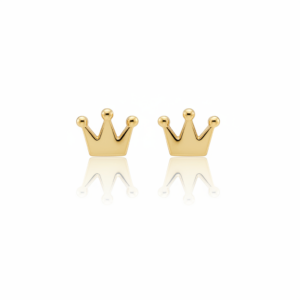 Brinco Coroa em Ouro 18K
