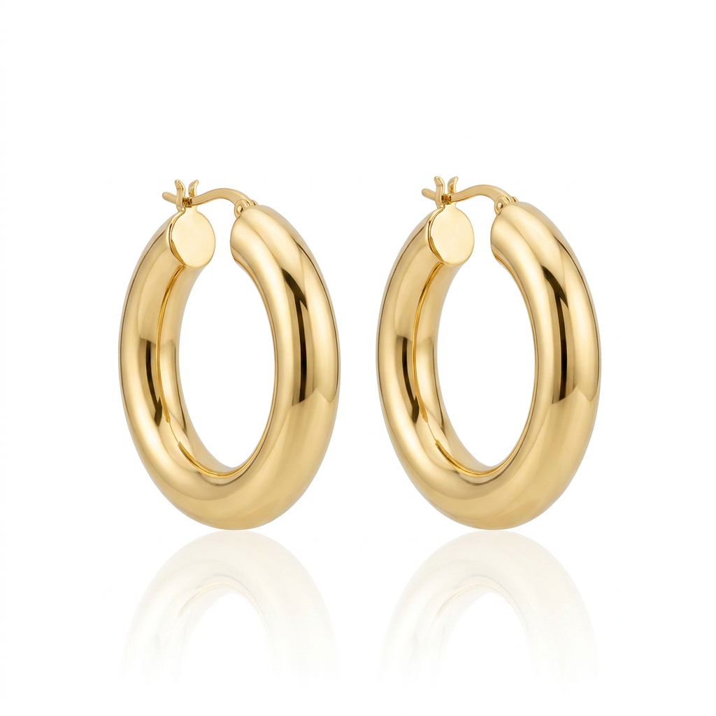 Brinco Círculos de Lumière em Ouro 18K