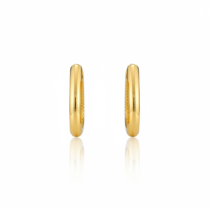 Brinco Argola Contour Dourée em Ouro 18K