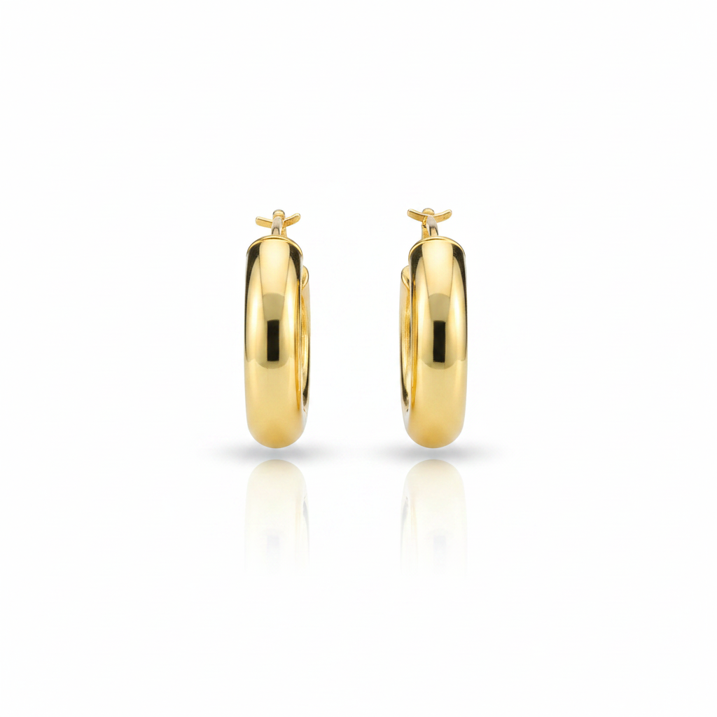 Brinco Aura Dourada em Ouro 18K