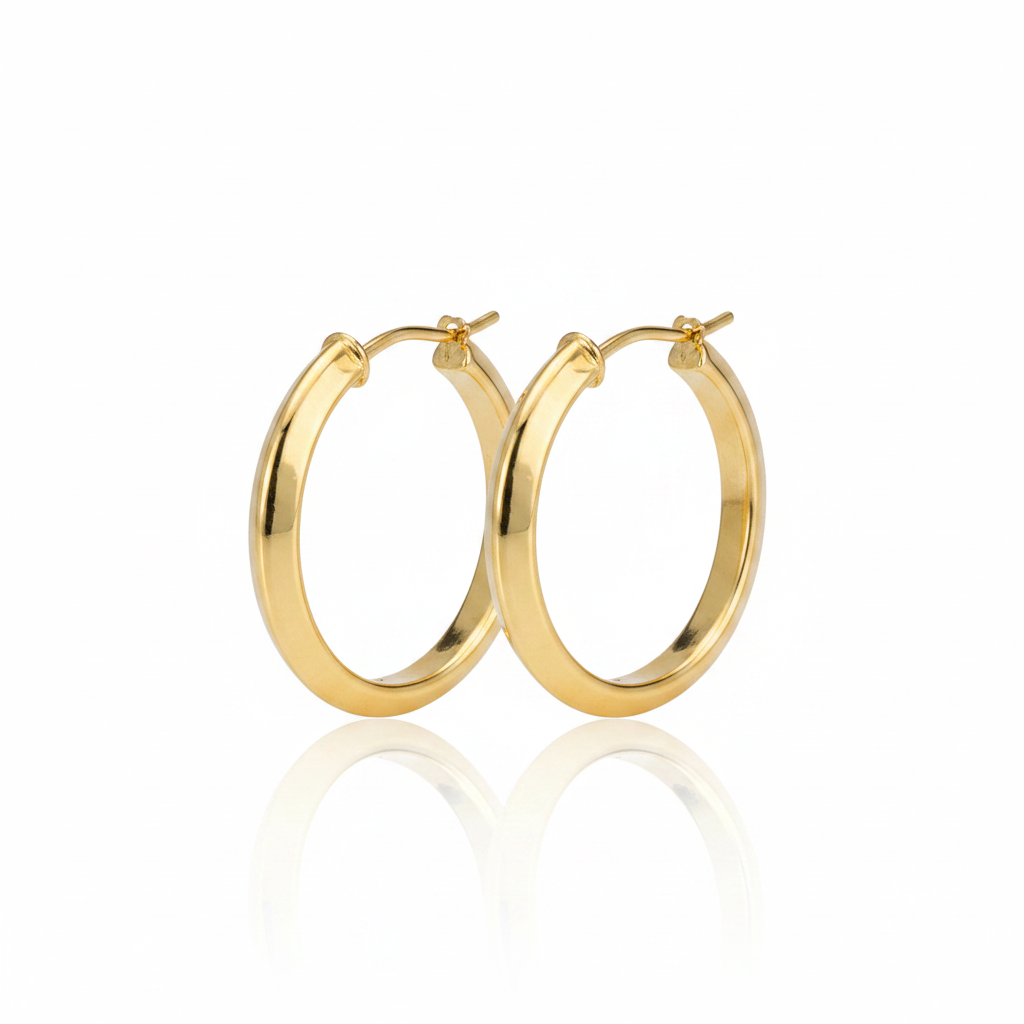 Brinco Argola Lumière em Ouro 18K