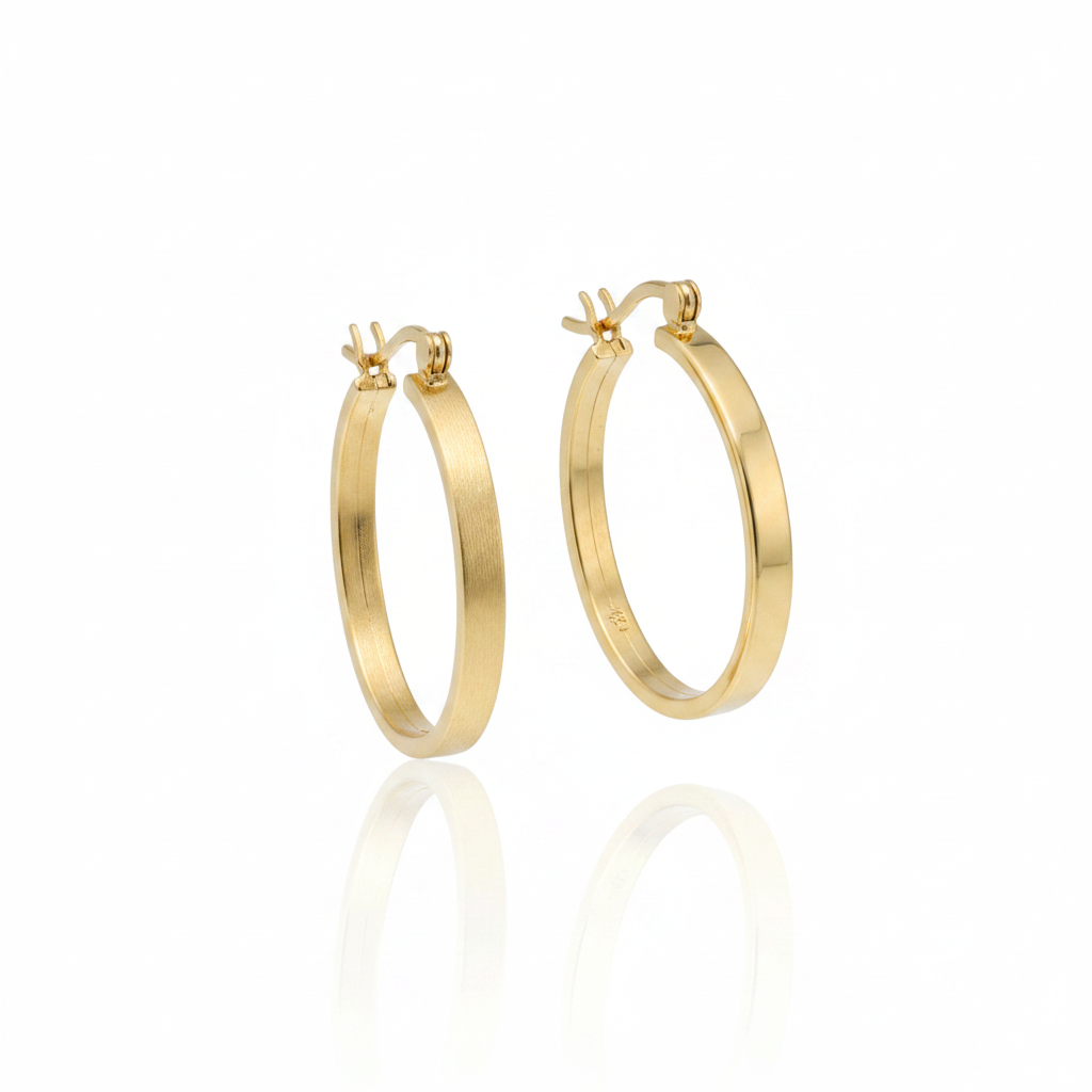 Brinco Argola Serena em Ouro 18K