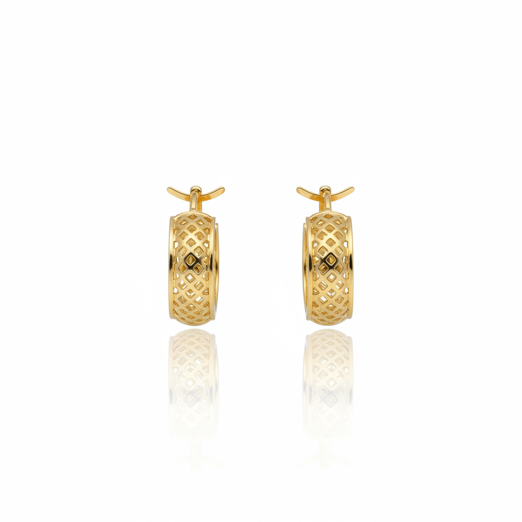 Brinco Trama Imperial em Ouro 18K