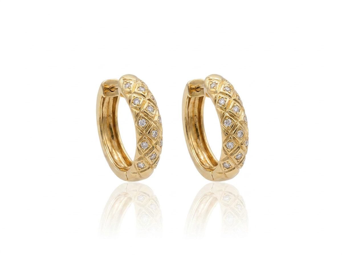 Brinco Meia Argola Trançada Aurum em Ouro 18K - Imagem 2