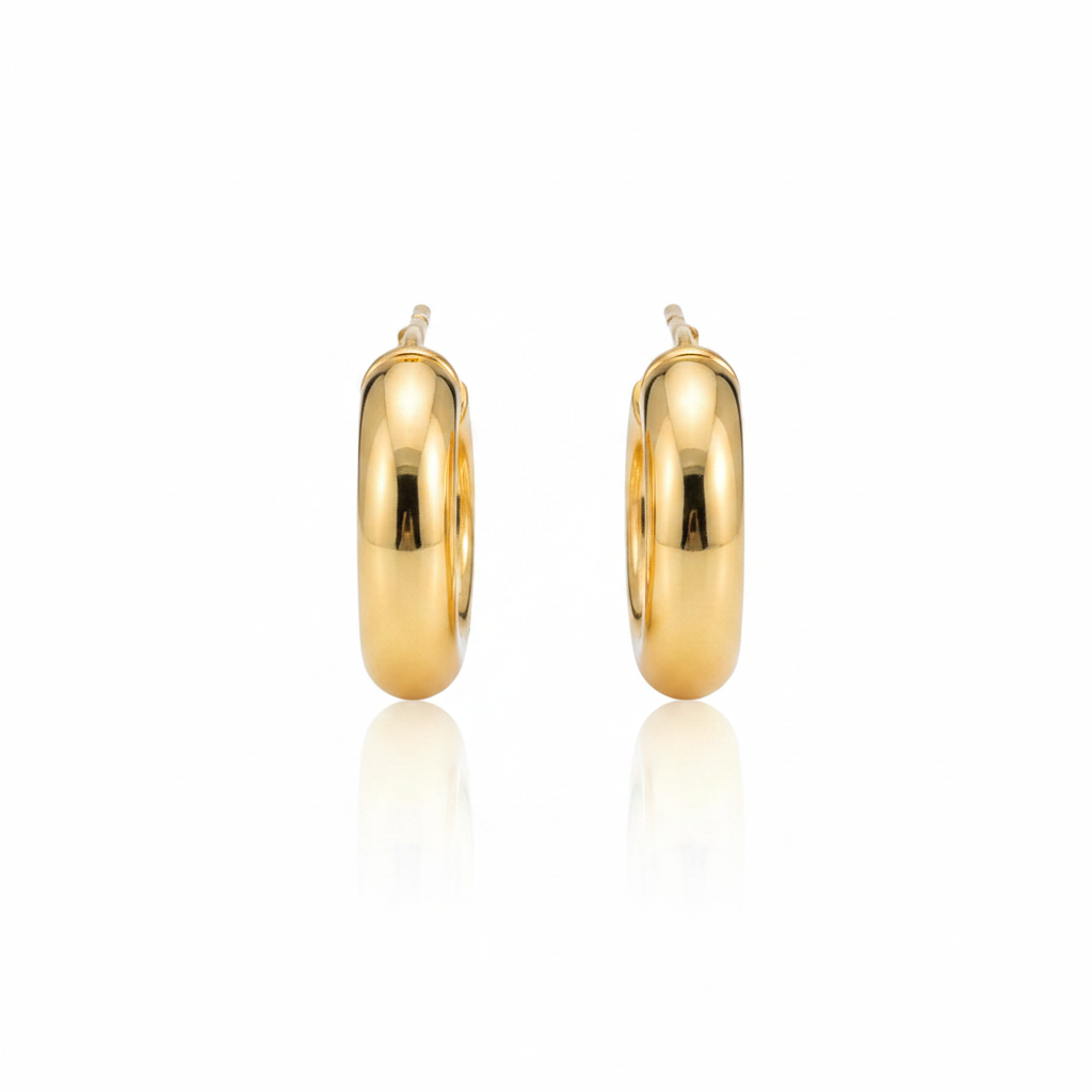 Brinco Essenza Dourada em Ouro 18K
