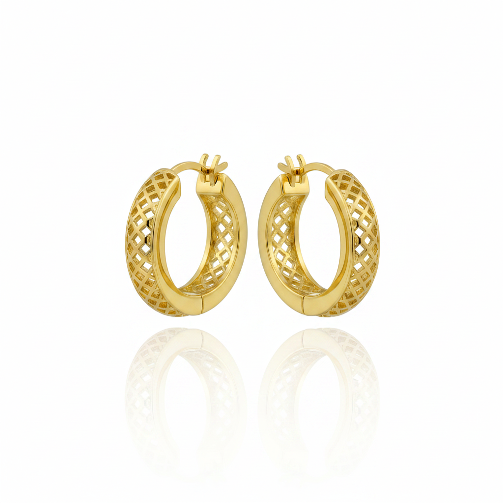 Brinco Trama Imperial em Ouro 18K - Imagem 2