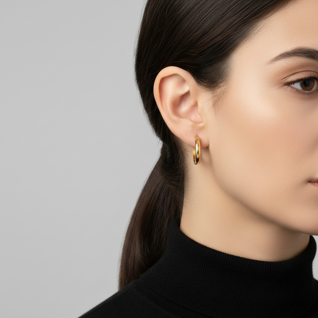 Brinco Argola Éclat Douré em Ouro 18K - Imagem 2