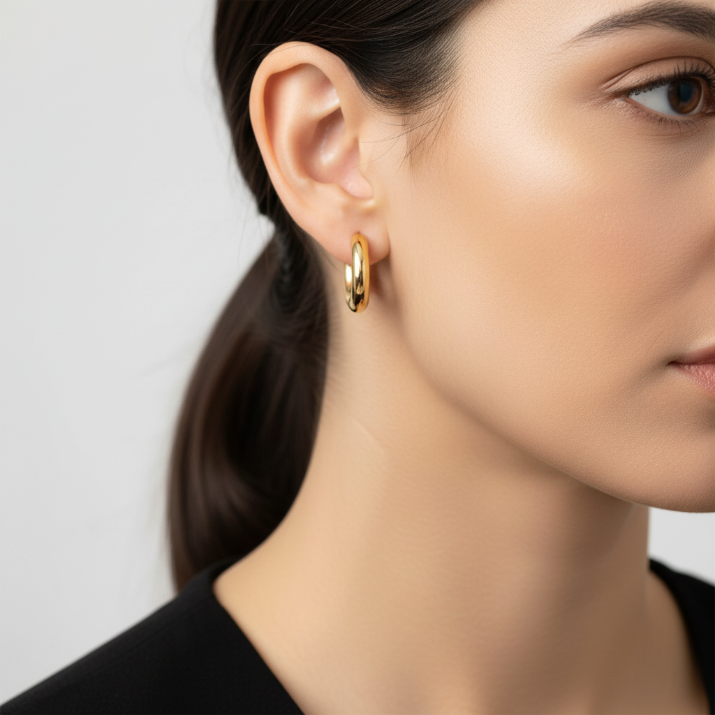 Brinco Argola Essenza em Ouro 18K - Imagem 2