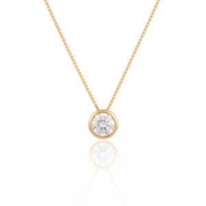 Colar Ponto de Luz Elegance em Ouro 18k com Pedra Natural
